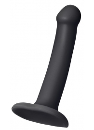 Черный фаллос на присоске Silicone Bendable Dildo S - 17 см. - Strap-on-me - купить с доставкой в Петропавловске-Камчатском