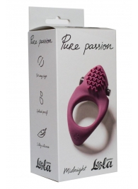 Бордовое эрекционное виброкольцо Pure Passion Midnight - Lola Games - в Петропавловске-Камчатском купить с доставкой