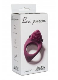 Бордовое эрекционное виброкольцо Pure Passion Sunset - Lola Games - в Петропавловске-Камчатском купить с доставкой