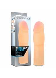 Телесная насадка-удлинитель на пенис PERFORMANCE 1.5INCH COCK XTENDER - 16 см. - Blush Novelties - в Петропавловске-Камчатском купить с доставкой
