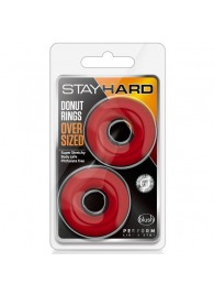 Набор из 2 красных эрекционных колец DONUT RINGS OVERSIZED - Blush Novelties - в Петропавловске-Камчатском купить с доставкой