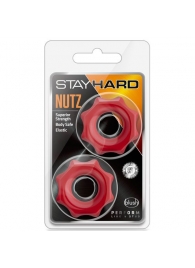 Набор из 2 красных фигурных эрекционных колец NUTZ - Blush Novelties - в Петропавловске-Камчатском купить с доставкой