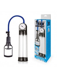 Прозрачная вакуумная помпа Sex Expert с манометром - Sex Expert - в Петропавловске-Камчатском купить с доставкой