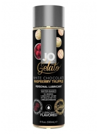 Лубрикант с ароматом трюфелей из белого шоколада и малины JO GELATO WHITE CHOCOLATE RASPBERRY TRUFFLE - 120 мл. - System JO - купить с доставкой в Петропавловске-Камчатском