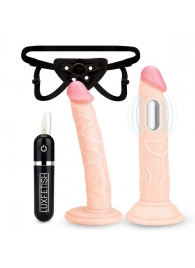 Регулируемые трусики с 2 насадками - 16 и 15 см. - Lux Fetish - купить с доставкой в Петропавловске-Камчатском