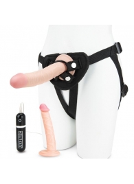 Регулируемые трусики с 2 насадками - 16 и 15 см. - Lux Fetish - купить с доставкой в Петропавловске-Камчатском