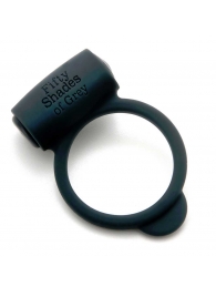 Темно-серое эрекционное кольцо Vibrating Love Ring с вибрацией - Fifty Shades of Grey - в Петропавловске-Камчатском купить с доставкой