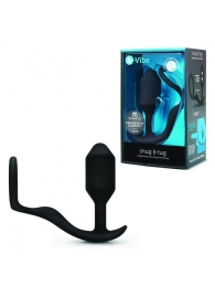 Черное эрекционное кольцо с анальным плагом Snug   Tug - b-Vibe - в Петропавловске-Камчатском купить с доставкой