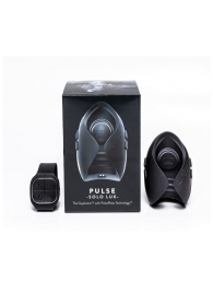 Темно-серый инновационный мужской осциллятор PULSE SOLO LUX с пультом ДУ - Hot Octopuss - в Петропавловске-Камчатском купить с доставкой