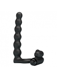 Черная насадка для двойной стимуляции Hercules Penis Sheath III - 15,3 см. - Baile - купить с доставкой в Петропавловске-Камчатском