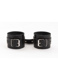 Черные кожаные наручники Ladys Arsenal - БДСМ Арсенал - купить с доставкой в Петропавловске-Камчатском