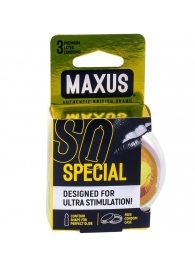 Презервативы с точками и рёбрами в пластиковом кейсе MAXUS Special - 3 шт. - Maxus - купить с доставкой в Петропавловске-Камчатском
