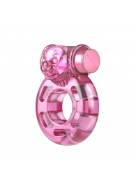 Розовое эрекционное виброкольцо Pink Bear - Baile - в Петропавловске-Камчатском купить с доставкой