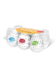 Набор из 6 мастурбаторов Tenga EGG Easy Beat с различным рельефом - Tenga - в Петропавловске-Камчатском купить с доставкой