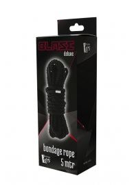 Черная веревка для шибари DELUXE BONDAGE ROPE - 5 м. - Dream Toys - купить с доставкой в Петропавловске-Камчатском