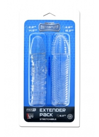 Комплект из 2 прозрачных насадок на пенис PENIS EXTENDER PACK - Dream Toys - в Петропавловске-Камчатском купить с доставкой