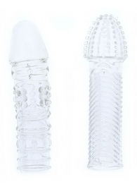 Комплект из 2 прозрачных насадок на пенис PENIS EXTENDER PACK - Dream Toys - в Петропавловске-Камчатском купить с доставкой