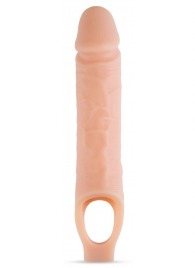Телесный реалистичный фаллоудлинитель 10 Inch Silicone Cock Sheath Penis Extender - 25,4 см. - Blush Novelties - в Петропавловске-Камчатском купить с доставкой