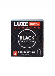 Черные презервативы LUXE Royal Black Collection - 3 шт. - Luxe - купить с доставкой в Петропавловске-Камчатском