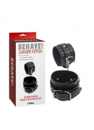 Черные наручники Surrender Wrist Restraints - Chisa - купить с доставкой в Петропавловске-Камчатском