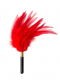Красный перьевой тиклер Plume - 23 см. - Lola Lingerie - купить с доставкой в Петропавловске-Камчатском