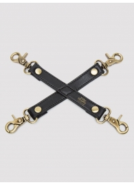 Черный фиксатор для манжет Bound to You Faux Leather Hogtie - Fifty Shades of Grey - купить с доставкой в Петропавловске-Камчатском