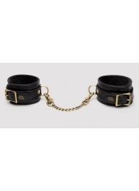 Черные оковы на ноги Bound to You Faux Leather Ankle Cuffs - Fifty Shades of Grey - купить с доставкой в Петропавловске-Камчатском