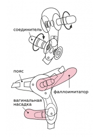 Черный пояс для женщин BEST SELECT с 3 насадками - LOVETOY (А-Полимер) - купить с доставкой в Петропавловске-Камчатском