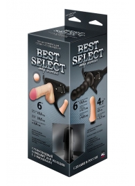 Черный пояс для женщин BEST SELECT с 3 насадками - LOVETOY (А-Полимер) - купить с доставкой в Петропавловске-Камчатском