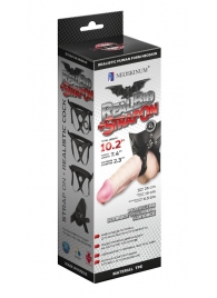 Гигантский фаллоимитатор на присоске в комплекте с трусиками - 26 см. - LOVETOY (А-Полимер) - купить с доставкой в Петропавловске-Камчатском