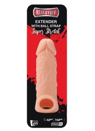 Телесная насадка EXTENDER WITH BALL STRAP 5.5 - 14 см. - Dream Toys - в Петропавловске-Камчатском купить с доставкой