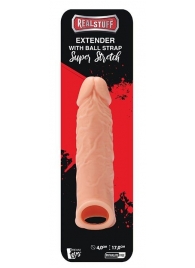 Телесная насадка EXTENDER WITH BALL STRAP 6.5 - 17 см. - Dream Toys - в Петропавловске-Камчатском купить с доставкой