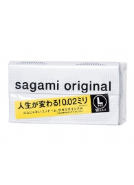 Презервативы Sagami Original 0.02 L-size увеличенного размера - 10 шт. - Sagami - купить с доставкой в Петропавловске-Камчатском
