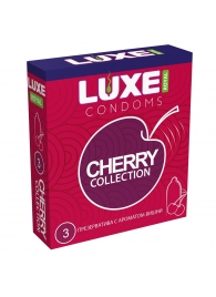 Презервативы с ароматом вишни LUXE Royal Cherry Collection - 3 шт. - Luxe - купить с доставкой в Петропавловске-Камчатском
