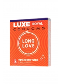 Презервативы с продлевающим эффектом LUXE Royal Long Love - 3 шт. - Luxe - купить с доставкой в Петропавловске-Камчатском