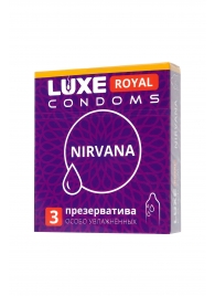 Презервативы с увеличенным количеством смазки LUXE Royal Nirvana - 3 шт. - Luxe - купить с доставкой в Петропавловске-Камчатском