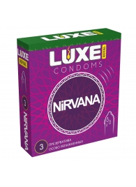 Презервативы с увеличенным количеством смазки LUXE Royal Nirvana - 3 шт. - Luxe - купить с доставкой в Петропавловске-Камчатском