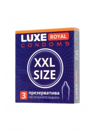 Презервативы увеличенного размера LUXE Royal XXL Size - 3 шт. - Luxe - купить с доставкой в Петропавловске-Камчатском