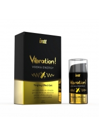 Жидкий интимный гель с эффектом вибрации Vibration! Vodka Energy - 15 мл. - INTT - купить с доставкой в Петропавловске-Камчатском