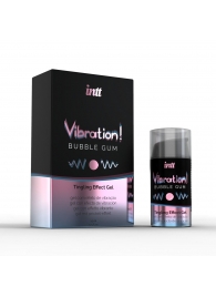 Жидкий интимный гель с эффектом вибрации Vibration! Bubble Gum - 15 мл. - INTT - купить с доставкой в Петропавловске-Камчатском