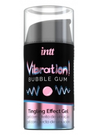Жидкий интимный гель с эффектом вибрации Vibration! Bubble Gum - 15 мл. - INTT - купить с доставкой в Петропавловске-Камчатском