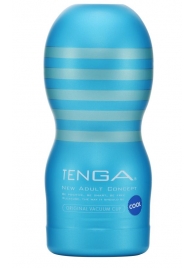 Мастурбатор с охлаждающей смазкой TENGA Original Vacuum Cup Cool - Tenga - в Петропавловске-Камчатском купить с доставкой