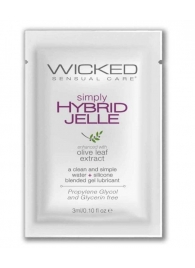 Гель-лубрикант на водно-силиконовой основе Simply Hybrid Jelle - 3 мл. - Wicked - купить с доставкой в Петропавловске-Камчатском