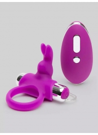 Лиловое виброкольцо с пультом ДУ Remote Control Cock Ring - Happy Rabbit - в Петропавловске-Камчатском купить с доставкой