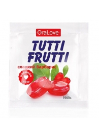 Гель-смазка Tutti-frutti со вкусом барбариса - 4 гр. - Биоритм - купить с доставкой в Петропавловске-Камчатском