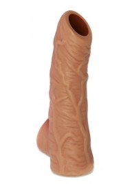 Телесная открытая насадка-реалистик с подхватом мошонки Nude Sleeve S - 10 см. - KOKOS - в Петропавловске-Камчатском купить с доставкой