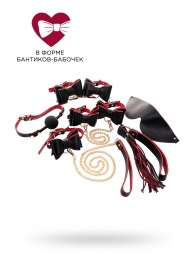 Черно-красный бондажный набор Bow-tie - ToyFa - купить с доставкой в Петропавловске-Камчатском