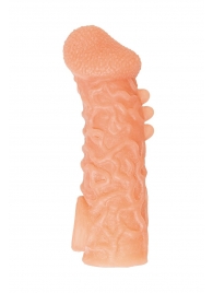 Телесная закрытая насадка с шершавой головкой Cock Sleeve Size M - 15,6 см. - KOKOS - в Петропавловске-Камчатском купить с доставкой