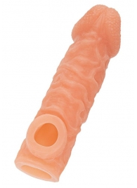 Телесная закрытая насадка с шершавой головкой Cock Sleeve Size L - 17,6 см. - KOKOS - в Петропавловске-Камчатском купить с доставкой
