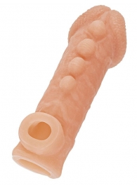 Телесная закрытая насадка с шишечками Cock Sleeve Size L - 17,6 см. - KOKOS - в Петропавловске-Камчатском купить с доставкой